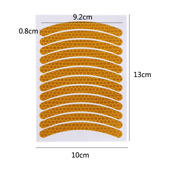 Jg-Phc-12 Children Bicycle Scooter Reflective Sticker Night Warning Riding Contour Sticker(Yellow)