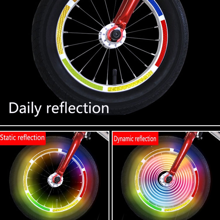 Jg-Phc-12 Children Bicycle Scooter Reflective Sticker Night Warning Riding Contour Sticker(Green)