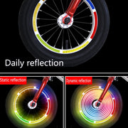 Jg-Phc-12 Children Bicycle Scooter Reflective Sticker Night Warning Riding Contour Sticker(Fluorescence Yellow)