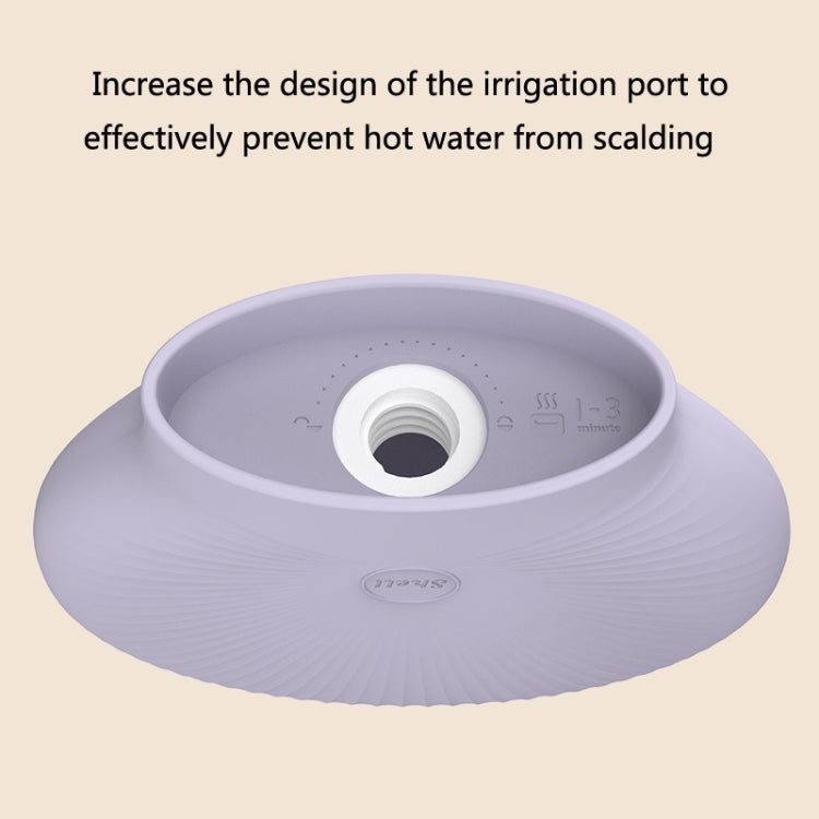 Shell Cartoon Silicone Water Injection Warm Water Bag Hand Warmer(Green)