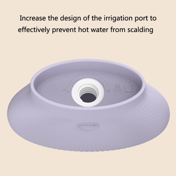 Shell Cartoon Silicone Water Injection Warm Water Bag Hand Warmer(Green)