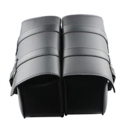 Motorcycle Side Box Package Fast Demolition Triangle Side Bag Leather Cycling Bag(Black)
