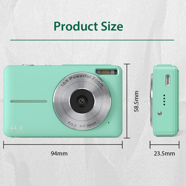 DC403L-AF 2.4-Inch 16X Zoom HD Digital Camera Mini Children Photography Camera US Plug(Black+32G)