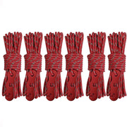 4m x 6 Rolls Outdoor Camping Tent Canopy Wind Rope Luminous Multi-Function Wind Rope Buckle Tent Fixed Rope(S Buckle-Red)