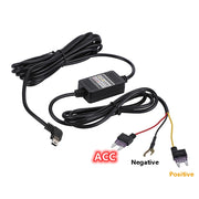 H516 Recording Step-down Line Shrinkage Video Car Charger Line Parking Monitoring Three-Core Power Cord, Model: Without Fuse(Micro Right Elbow)