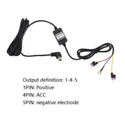 H516 Recording Step-down Line Shrinkage Video Car Charger Line Parking Monitoring Three-Core Power Cord, Model: Without Fuse(Micro Right Elbow)