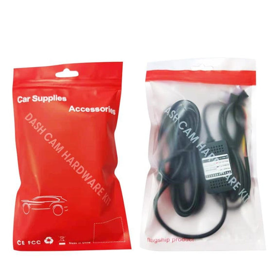 H516 Recording Step-down Line Shrinkage Video Car Charger Line Parking Monitoring Three-Core Power Cord, Model: Without Fuse(Micro Right Elbow)