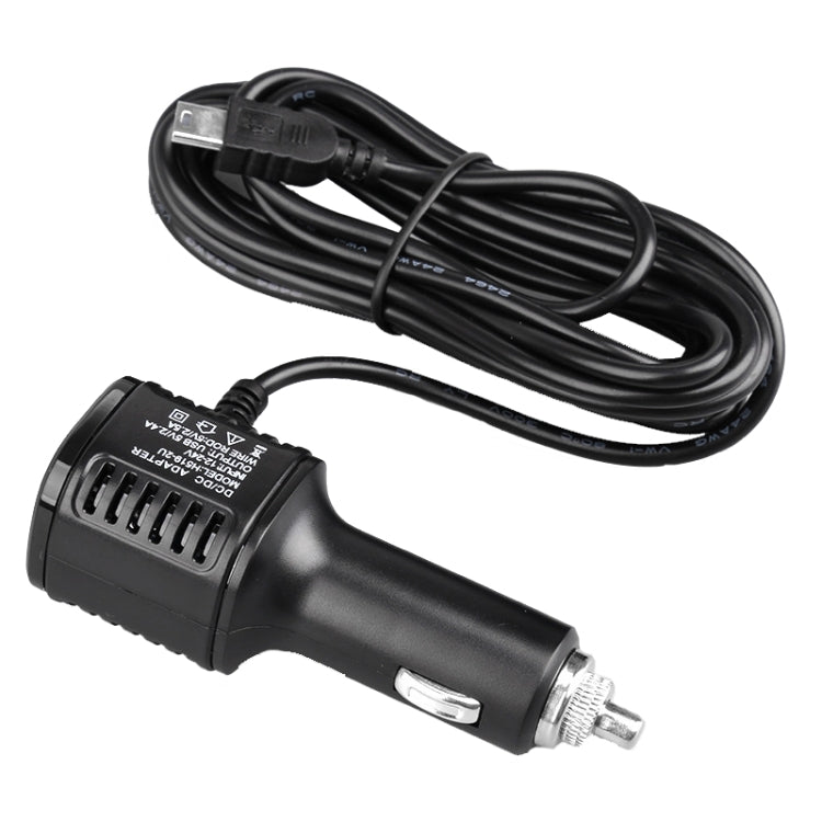 H519 Car Charger Driving Recorder Power Cord Dual USB With Display Charging Line, Specification: Mini Right Elbow