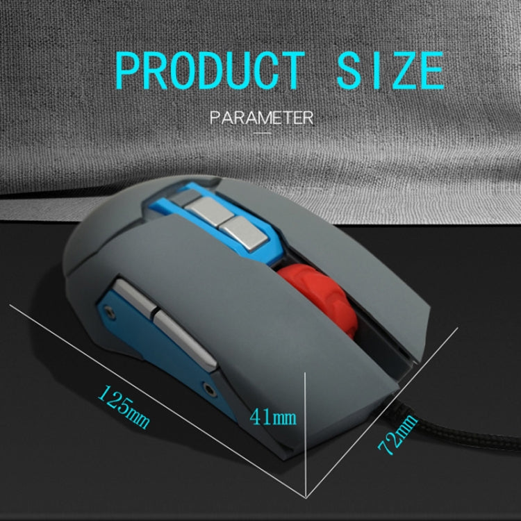MOS9T 9 Keys 1600DPI Custom Mouse Built-in U Disk + Temperature Humidity Sensor, Cable Length: 2m