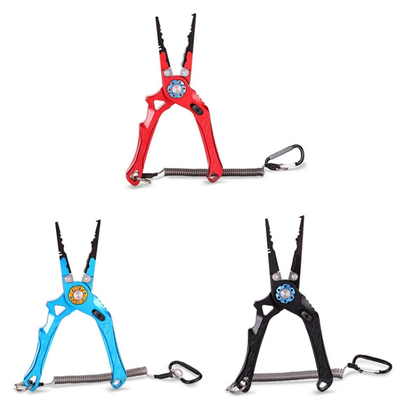 Multifunctional Open-Loop Lead-Pressing Fishing Pliers With Lock(Black)