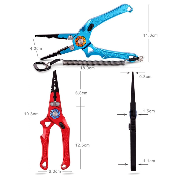 Multifunctional Open-Loop Lead-Pressing Fishing Pliers With Lock(Blue)
