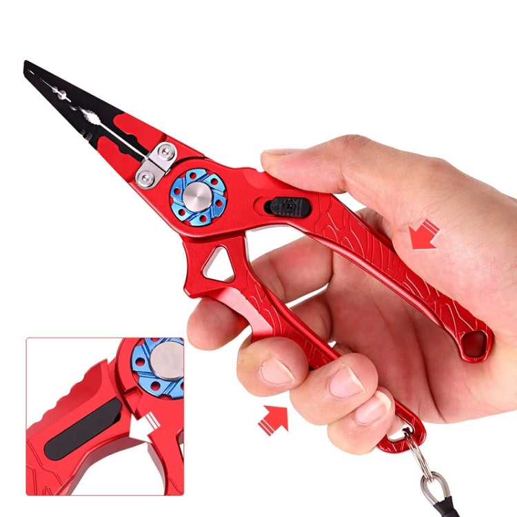 Multifunctional Open-Loop Lead-Pressing Fishing Pliers With Lock(Black)