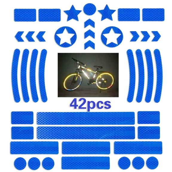 Bicycle Honeycomb Reflective Sticker Night Reflective Logo Grid Stripe Warning Strip(Blue)
