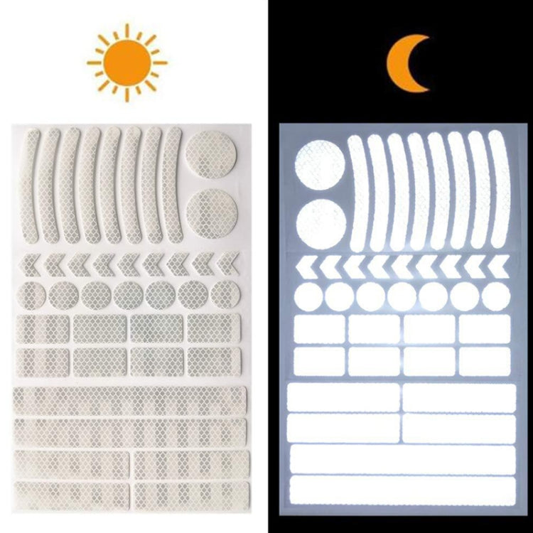Bicycle Honeycomb Reflective Sticker Night Reflective Logo Grid Stripe Warning Strip(Blue)