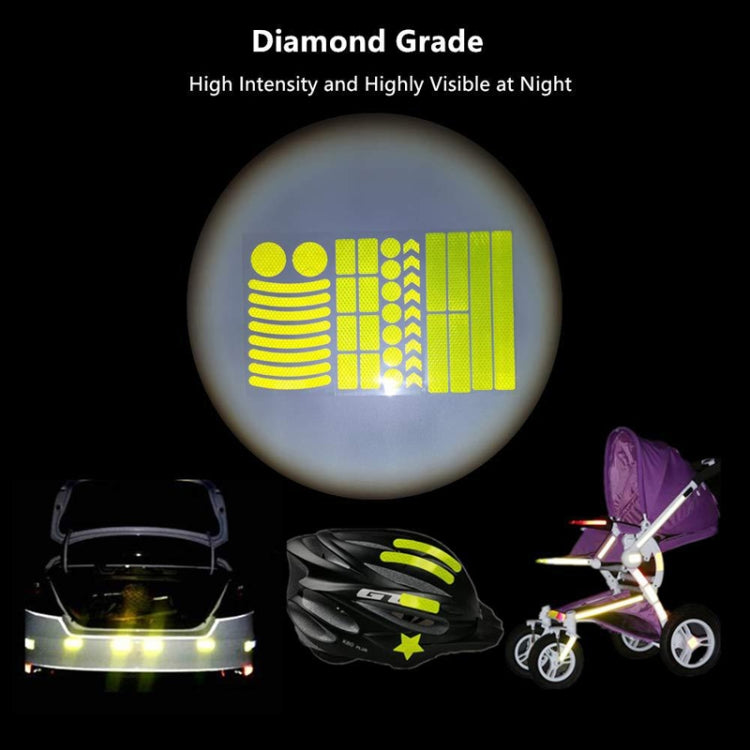 Bicycle Honeycomb Reflective Sticker Night Reflective Logo Grid Stripe Warning Strip(Blue)