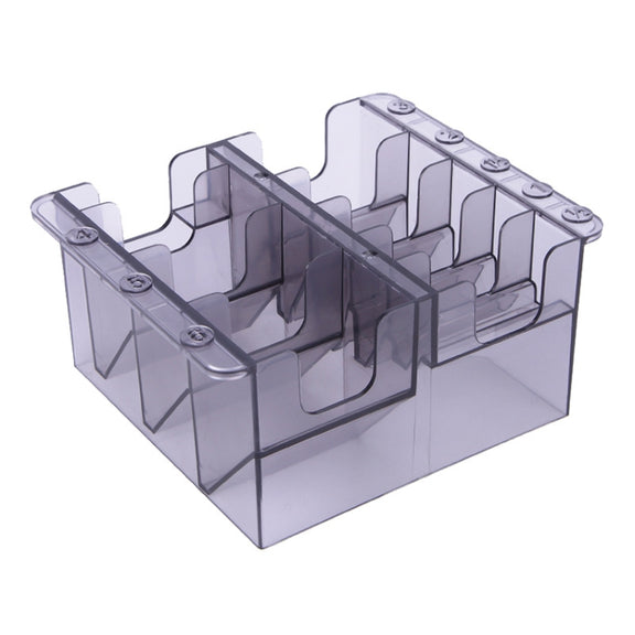 S8035 Clipper Fiber Comb Storage Box Hair Salon Limit Comb Computer Storage Box(Transparent Black)