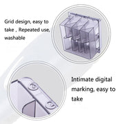 S8035 Clipper Fiber Comb Storage Box Hair Salon Limit Comb Computer Storage Box(Transparent Black)