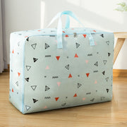 Oxford Cloth Quilt Moisture-Proof & Water-resistant Storage Bag Zipper Portable Moving Luggage Bag, Specification: 55x33x20cm(Blue Triangle)