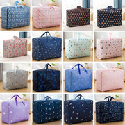 Oxford Cloth Quilt Moisture-Proof & Water-resistant Storage Bag Zipper Portable Moving Luggage Bag, Specification: 55x33x20cm(Pink Square)