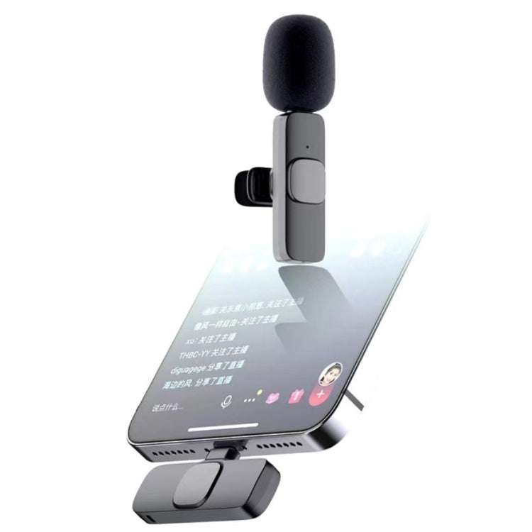 Lavalier Wireless Microphone Mobile Phone Live Video Shooting Small Microphone, Specification: 8 Pin Direct 1 To 2