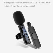 Lavalier Wireless Microphone Mobile Phone Live Video Shooting Small Microphone, Specification: 8 Pin Direct 1 To 2