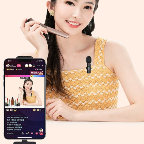 Lavalier Wireless Microphone Mobile Phone Live Video Shooting Small Microphone, Specification: 8 Pin Direct 1 To 2