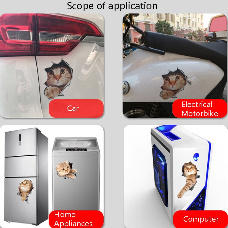 Style 2 Small 3D Stereo Cat Car Sticker Car Body Scratches And Occlusion Stickers