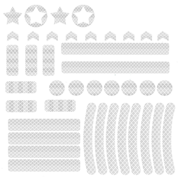 Motorcycle Bicycle broach Reflective Sticker Children Balance Scooter Luminous Sticker(Five-angle Star White)