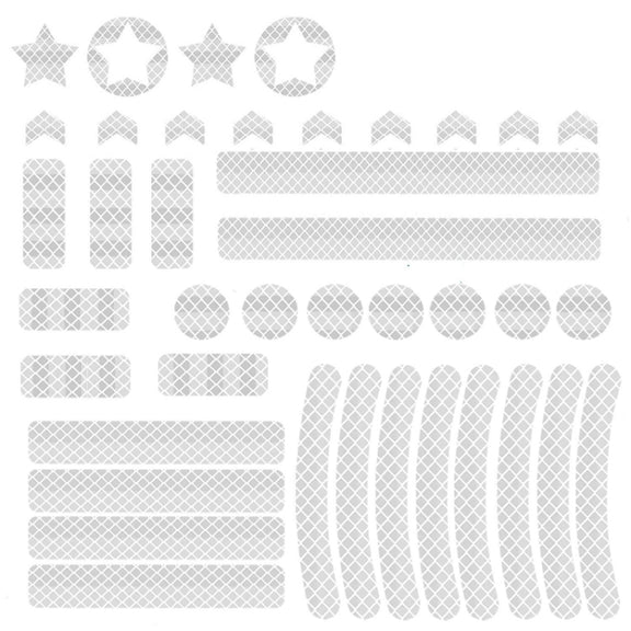 Motorcycle Bicycle broach Reflective Sticker Children Balance Scooter Luminous Sticker(Five-angle Star White)