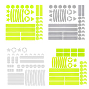 Motorcycle Bicycle broach Reflective Sticker Children Balance Scooter Luminous Sticker(Five-angle Star Fluorescent Yellow)
