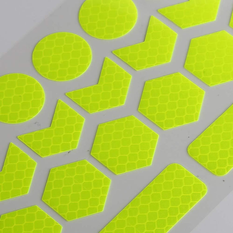 Motorcycle Bicycle broach Reflective Sticker Children Balance Scooter Luminous Sticker(Triangular Fluorescent Yellow)