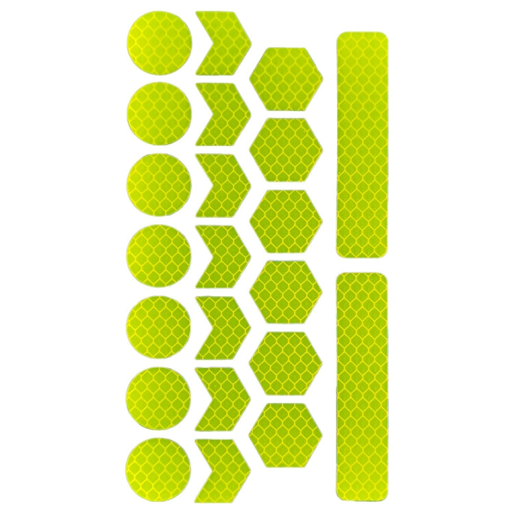Motorcycle Bicycle broach Reflective Sticker Children Balance Scooter Luminous Sticker(Triangular Fluorescent Yellow)