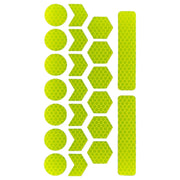 Motorcycle Bicycle broach Reflective Sticker Children Balance Scooter Luminous Sticker(Triangular Fluorescent Yellow)