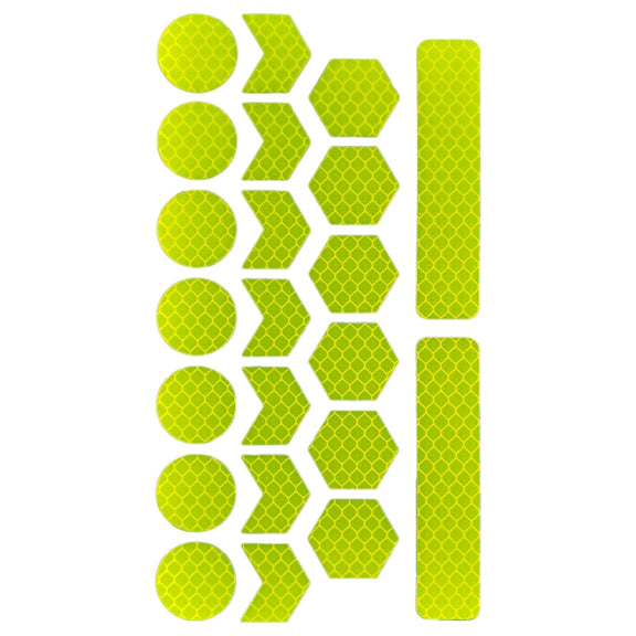 Motorcycle Bicycle broach Reflective Sticker Children Balance Scooter Luminous Sticker(Triangular Fluorescent Yellow)