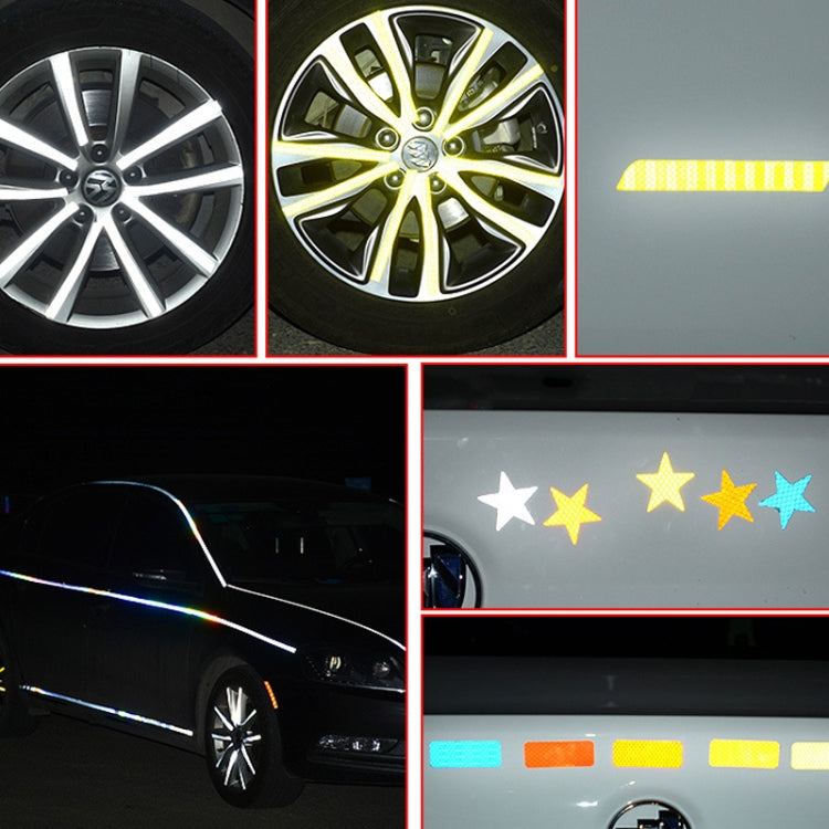 Motorcycle Bicycle broach Reflective Sticker Children Balance Scooter Luminous Sticker(Triangular Fluorescent Yellow)