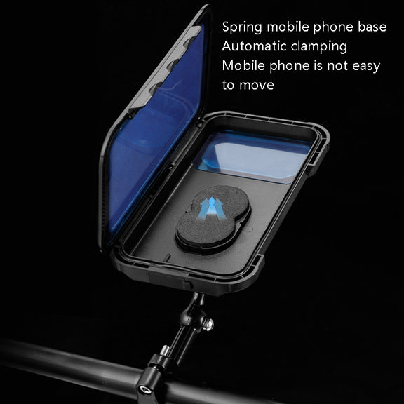 CYCLINGBOX BG-2937 Bicycle Mobile Phone Bracket Water-resistant Bag Simulation Navigation Mobile Phone Frame(Black)