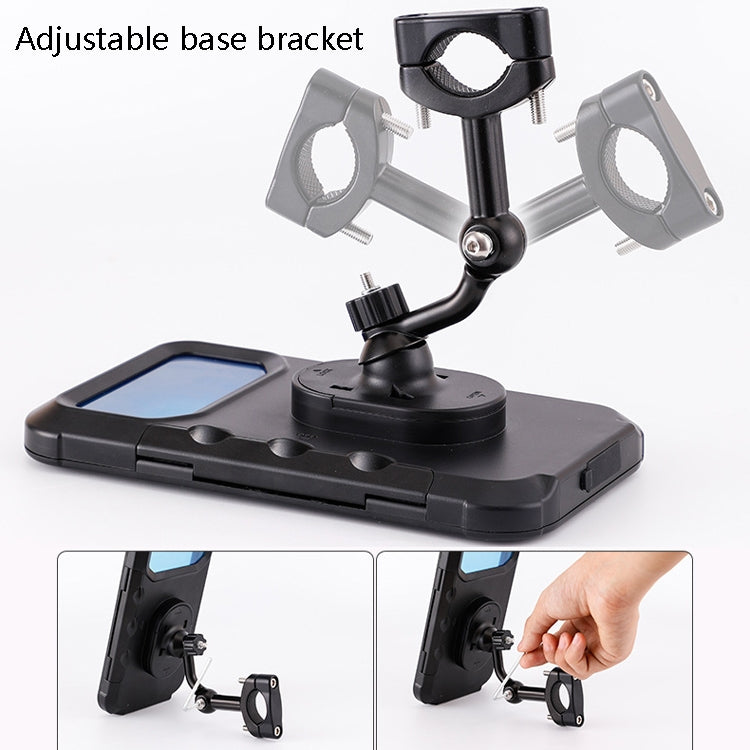 CYCLINGBOX BG-2937 Bicycle Mobile Phone Bracket Water-resistant Bag Simulation Navigation Mobile Phone Frame(Black)