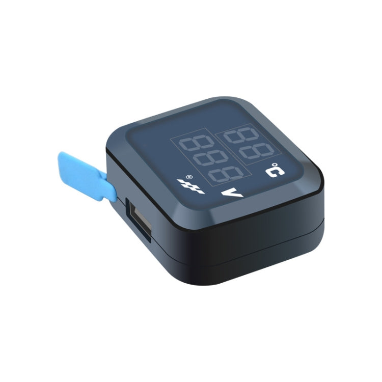 12-24V Motorcycle Modified Electronic Meter Voltage Temperature Table With USB Car Charger(Blue Red)