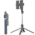 360-Degree Rotating Foldable Bluetooth Selfie Sticks Live Stand, Spec: P220 TK (Double Clip) - Selfie Sticks by PMC TechLife | Online Shopping South Africa | PMC TechLife | Buy Now Pay Later Mobicred