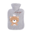 Hot Compress Stomach Hot Water Bottle Flannel Cover Cartoon Hand Warmer(Light Grey) - Hot Water Bags by PMC TechLife | Online Shopping South Africa | PMC TechLife | Buy Now Pay Later Mobicred