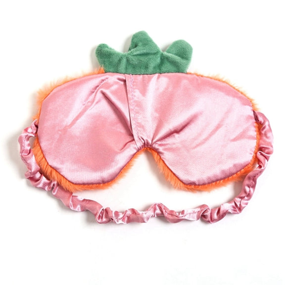 Fruit Plush Eye Mask Cute Soft Girl Sleep Blackout Eye Mask(Cactus)
