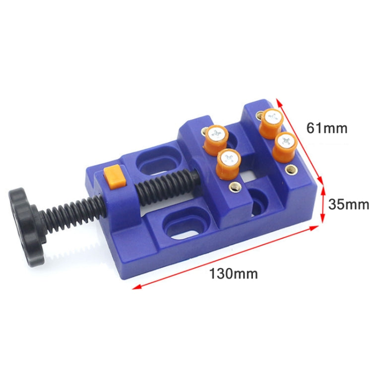 Eight-Hole Mini Flat Bench Vise Bodhi Beads Walnut Fixture(Yellow)