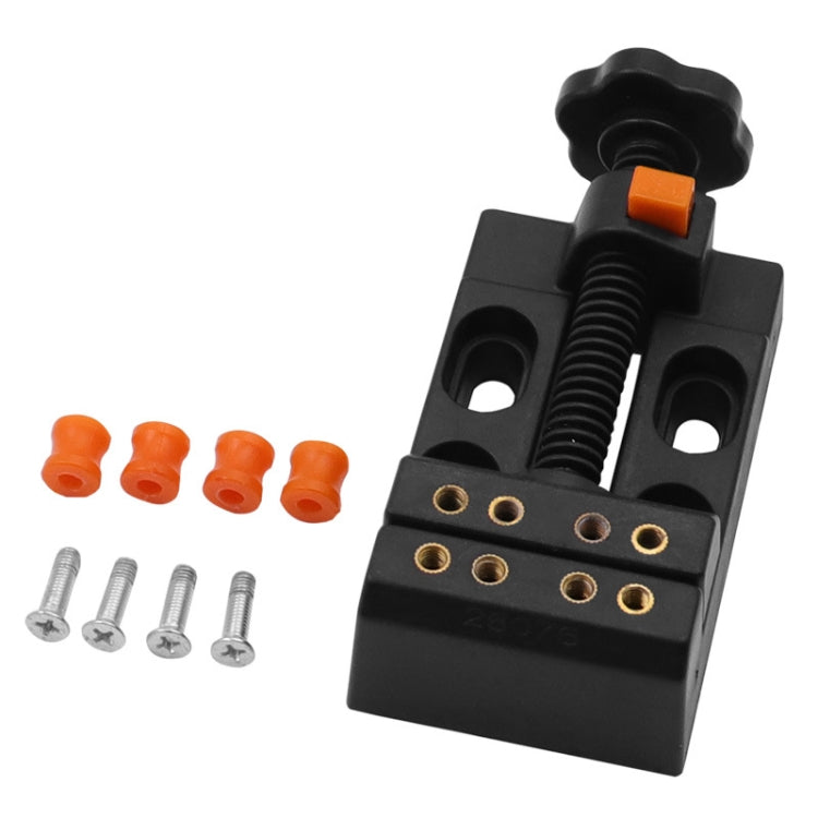 Eight-Hole Mini Flat Bench Vise Bodhi Beads Walnut Fixture(Orange)