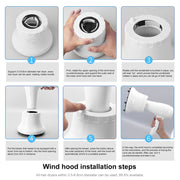 G8 Universal Hair Diffuser Adaptable For Blow Dryers with Rotatable Design Curly Hair Large Wind Hood(White)