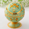 Metal Globe Ashtray With Lid Holiday Gift Tea Table Decoration(Green Rose) - Cigarette Box & Ashtrays by PMC TechLife | Online Shopping South Africa | PMC TechLife