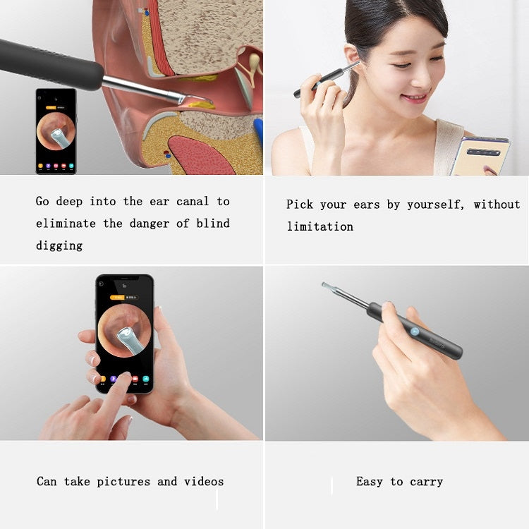 Bebird R1 High-Definition Endoscope Luminous Visual Ear Picking Tool(R1-Moon White)