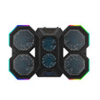 F12 6 Fans USB Semiconductor Computer Radiator Notebook Stand with Phone Holder, Colour: Blue Light + RGB Light - Cooling Pads by PMC TechLife | Online Shopping South Africa | PMC TechLife | Buy Now Pay Later Mobicred