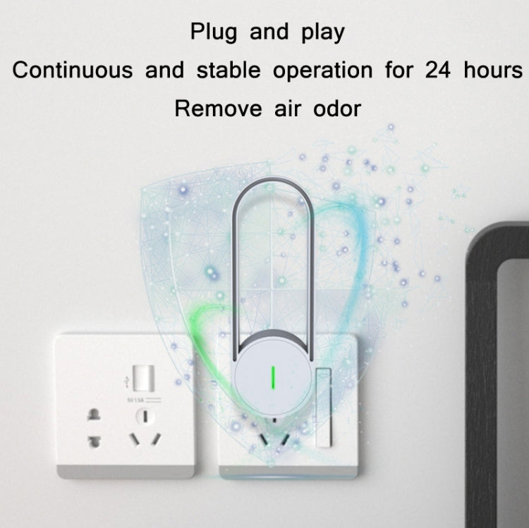 USB Plug-In Negative Ion Air Purifier Odor Deodorizer(Blue)
