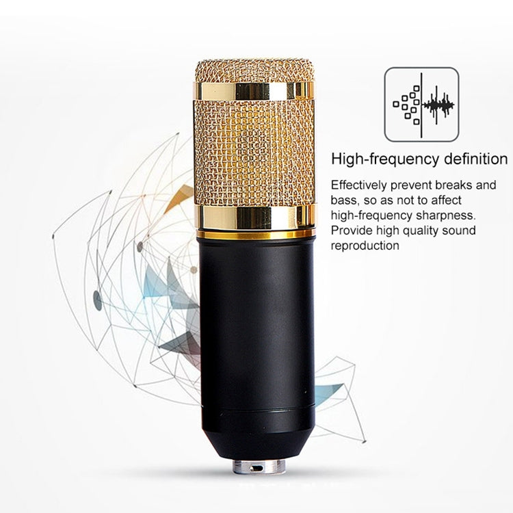 BM800 Condenser Microphone Set With USB Adapter(Black And Black Net)