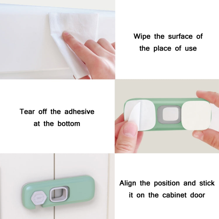 Children Anti-pinch Hand-opening Door Safety Lock(Green)